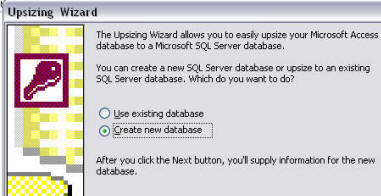 Microsoft Access Upsizing wizard