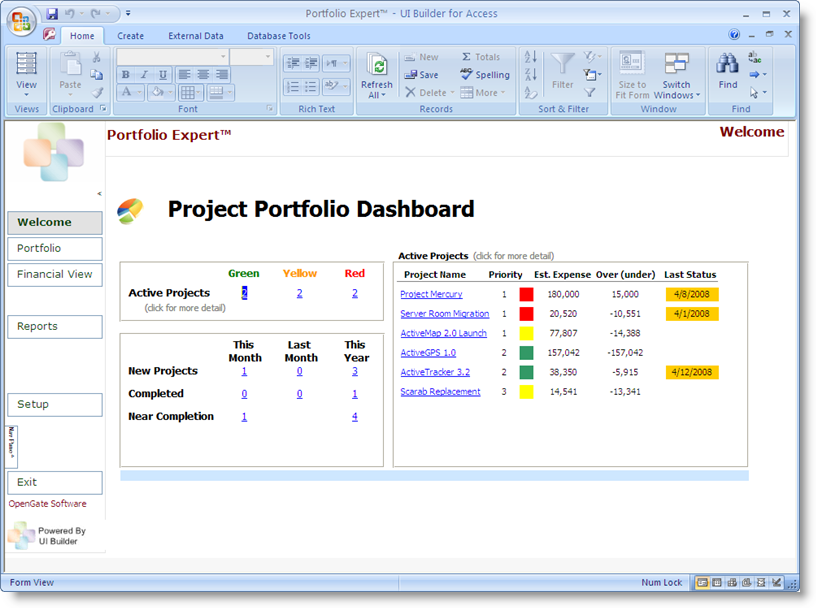 Access Project Management Database Template 2003